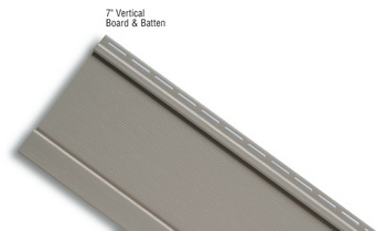 Gentek 7" Board and Batten vertical vinyl siding profile