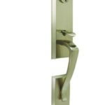 Gentek Fiberglass door - Berkley satin nickel handle