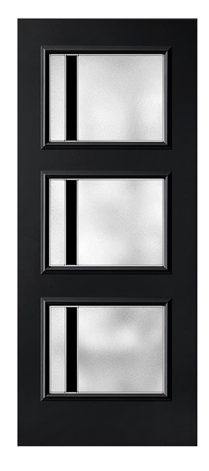 Gentek's Contemporary steel entry door in black