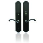 Gentek Fiberglass Door - Country matte black handle