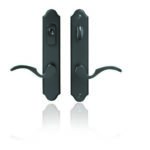 Gentek Fiberglass door - Capri matte black handle