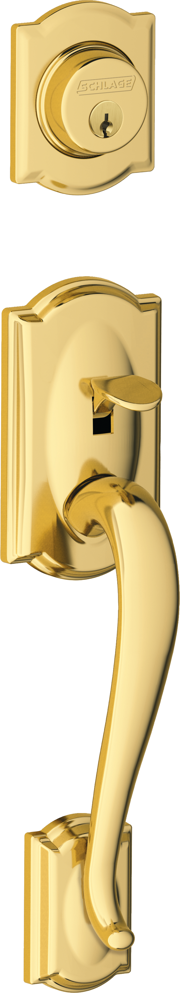 polished brass door handle