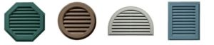 octagon, round, semi circle and rectangular gable vents