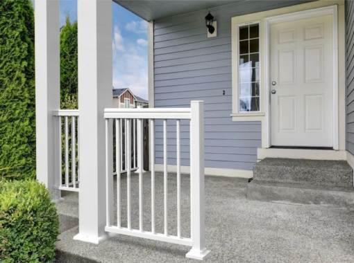 House with white Imperial Kool Ray columns installed