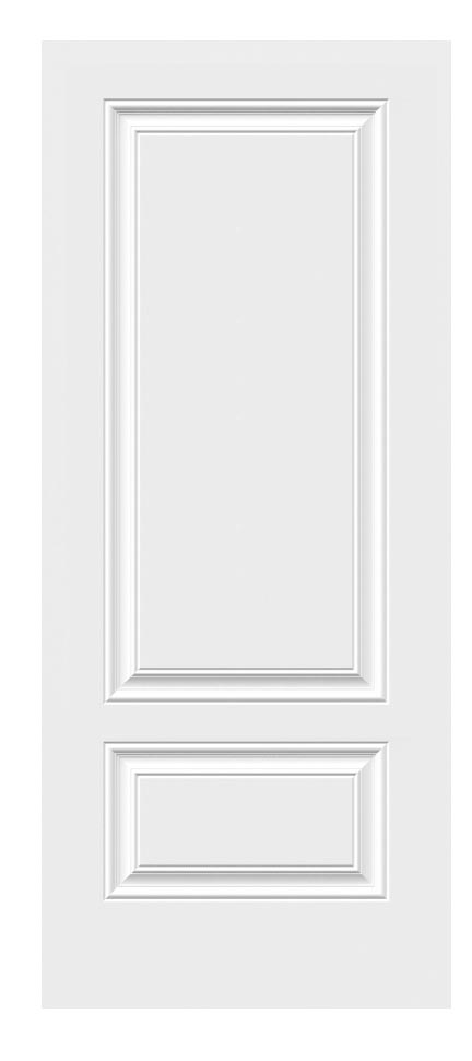 Gentek solid white steel entry door