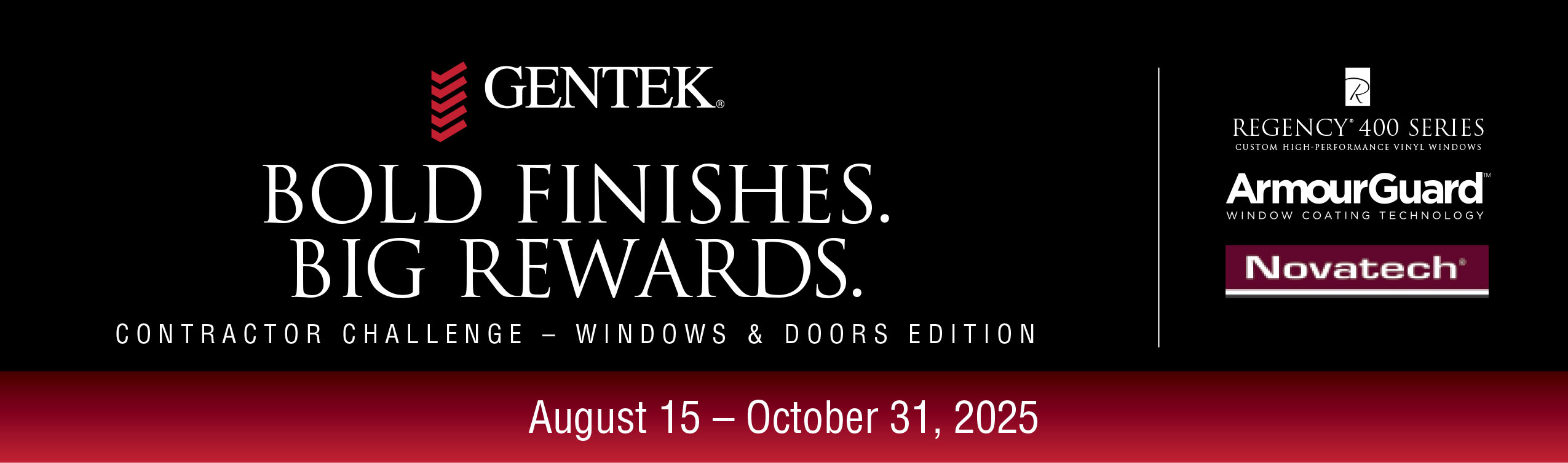Gentek Bold Finishes Big Rewards Contractor Challenge Flyer in English