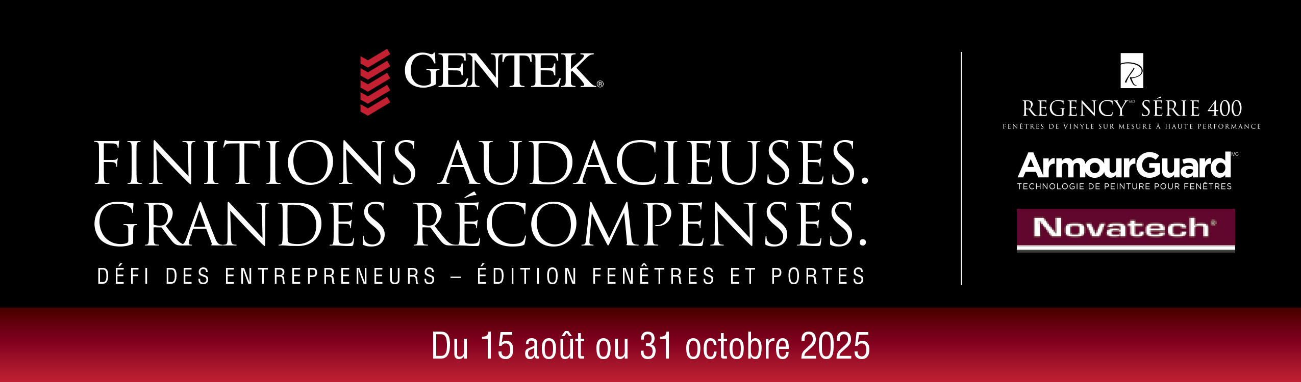 Gentek Bold Finishes Big Rewards Contractor Challenge Flyer in French