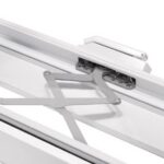 Heavy-duty powdercoated steel operating hardware.