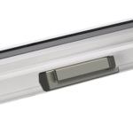 Attractive fold-down handle with nesting cover.