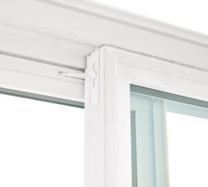 Double sliders feature sash vent stops that limit the opening to 4" while providing fresh air ventilation (